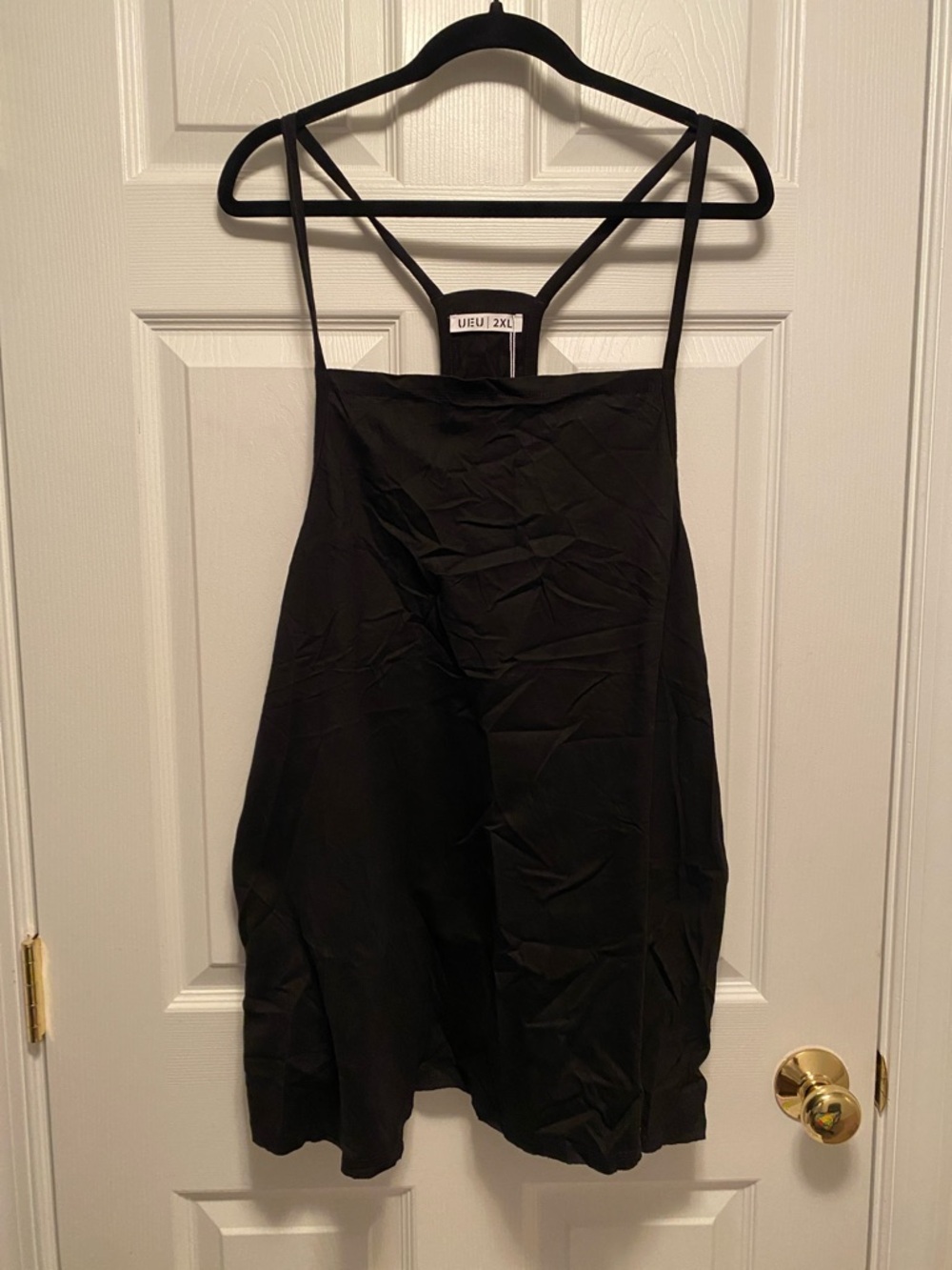 UEU Black Cotton Workout Racerback Tank…size 2XL